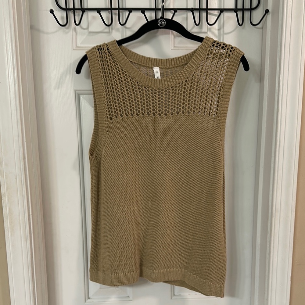 Wishlist Tan Sleeveless Knit Tank
